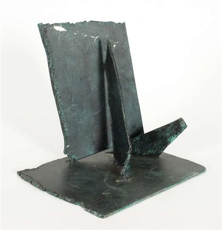 Mirta Carroli Rilievo 4, 2000 scultura in ferro patinato, cm. 17x18x14 Firma...