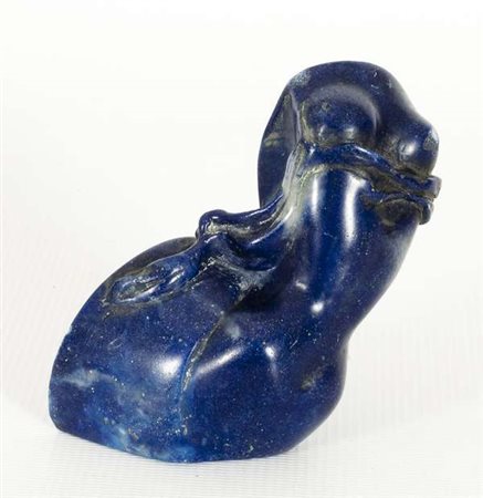 Lydia Silvestri Donna blu, 1989 scultura in pietra, cm. 9x10x6 Firma sul...