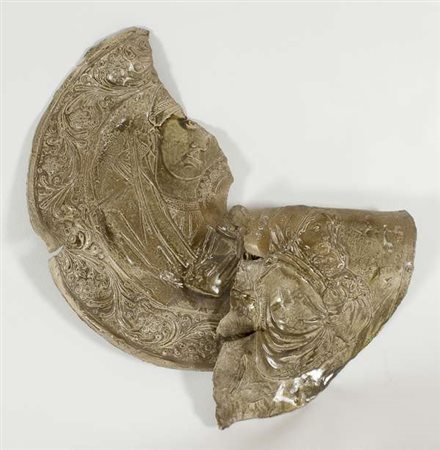 Nazario Ricchi Non piatto terracotta smaltata, cm. 42x43x8 Sigla sul retro