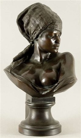 Rudolf Thiele Senza titolo scultura in bronzo dorato, cm. 72x43x30 Firma sul...
