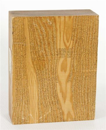 Gianni Martinucci Senza titolo, 1979 microscrittura su blocco in legno, cm....