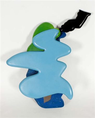 Dario Brevi Tubetto di nuvole, 1985 scultura in legno laccato e dipinto, cm....