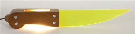 Lapo Binazzi (Ufo) Lampada coltello, 2009 scultura in legno,plexiglass...