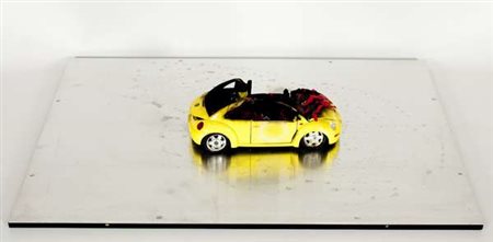 Bernard Aubertin Senza titolo, 2010 modellino bruciato e acrilico su base in...