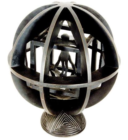 Mario Ceroli Equilibrio, 1969 scultura in bronzo, es. 58/100, cm. 25x20x20...