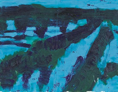 Giovanni Frangi Vallerossa olio su tela, cm. 35x45 Firma sul retro Autentica...