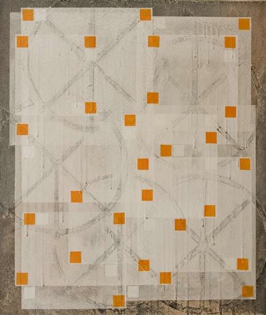 Roberto Floreani Mondo sensibile, 2000 tecnica mista su tela, cm. 86x73 Firma...