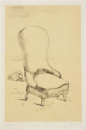 Giorgio de Chirico L'idolo, 1972 litografia su pietra,es. p.d.a., cm. 49x32...