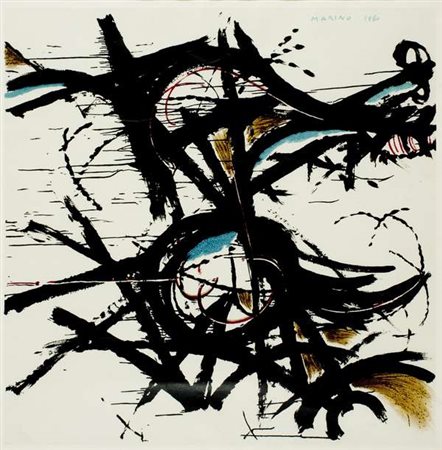 Marino Marini Impressionabilità, 1960 litografia,tiratura 125 esemplari, cm....