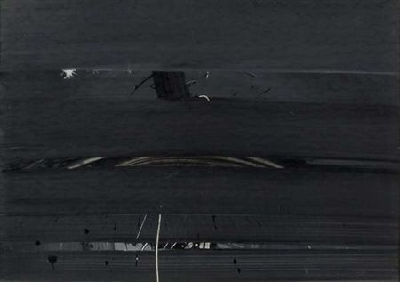 Emilio Scanavino Senza titolo, 1965 olio su faesite, cm. 35x49 Firma in basso...