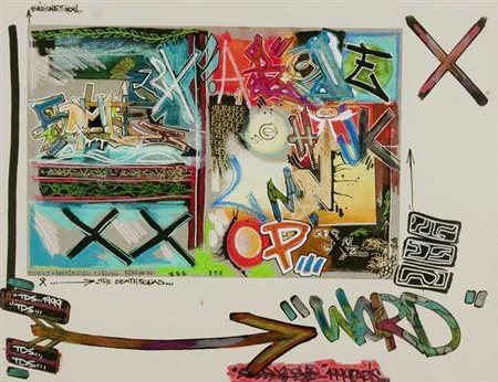 Toxic Senza titolo, 1999 tecnica mista su cartoncino, cm. 49x64 Firma sul...