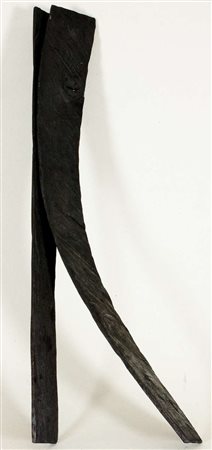 Nunzio Senza titolo, 1991 legno bruciato, cm. 95x25x25 Firma sul retro