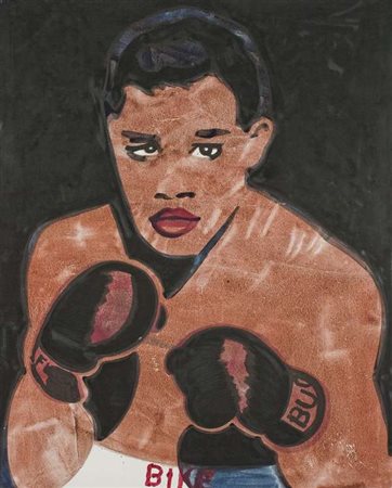 Bas Meerman Joe, 2001 acrilico su tela, cm. 182x155 Firma sul retro...