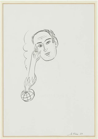 Milan Kunc Senza titolo, 1987 inchiostro su carta, cm. 30x21 Firma in basso a...