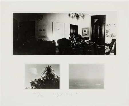 Urs Luthi Un'isola nell'aria, 1975 composizione di 3 fotografie,es. 10/75,...