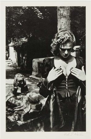Helmut Newton Pere-Lachaise,Tomb of Talma, 1977 fotolitografia,es. 17/24, cm....