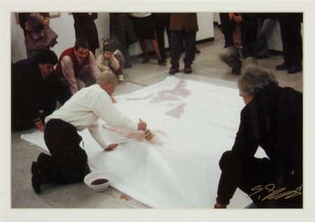 Shozo Shimamoto Senza titolo fotografia, cm. 30x44 Firma in basso a dx