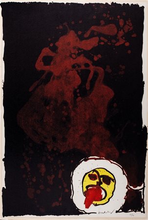 Pierre Alechinsky (Bruxelles 1927)  - Le tireur de Langue, 1974