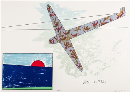 Franco Angeli (Roma 1935-1988)  - Volo XZ°/123