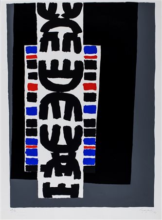 Giuseppe Capogrossi (Roma 1900-1972)  - Composizione nera, 1963