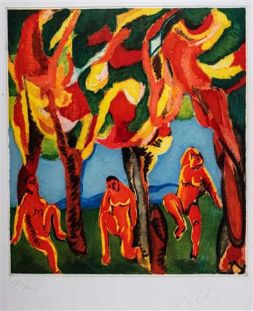 Sandro Chia (Firenze 1946)  - Figure nel bosco, 1996