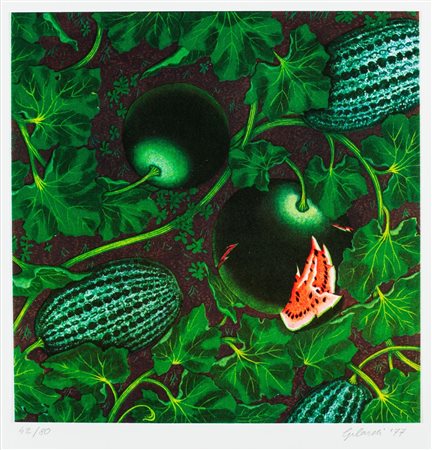 Piero Gilardi (Torino 1942)  - Piantagione di angurie, 1977