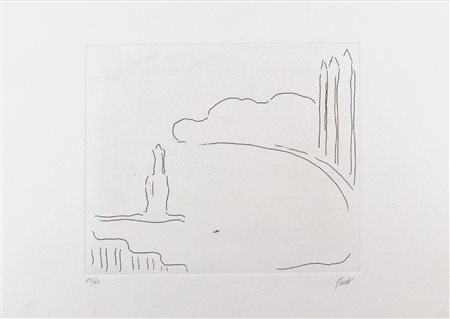Virgilio Guidi (Roma 1891-Venezia 1984)  - Due poesie - Sei fogli, 1973