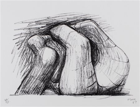 Henry Moore (Castleford 1898-Perry Green 1986)  - Two forms, 1967