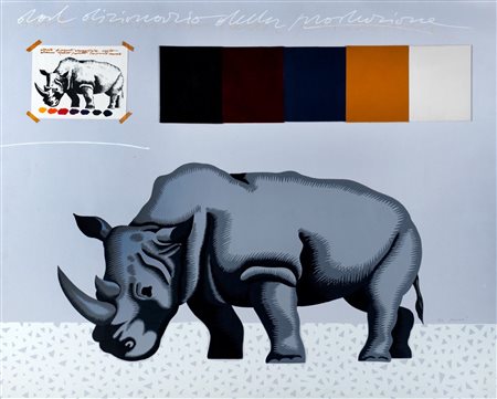 Concetto Pozzati (Vo 1935-Bologna 2017)  - Rinoceronte