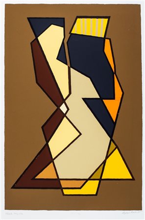 Mario Radice (Como 1898-Milano 1987)  - Composizione color terra, 1971/1986