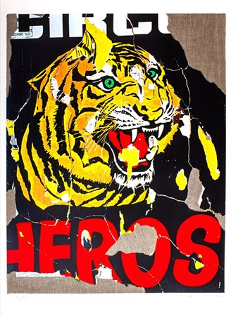 Mimmo Rotella (Catanzaro 1918-Milano 2006)  - La tigre, 2004