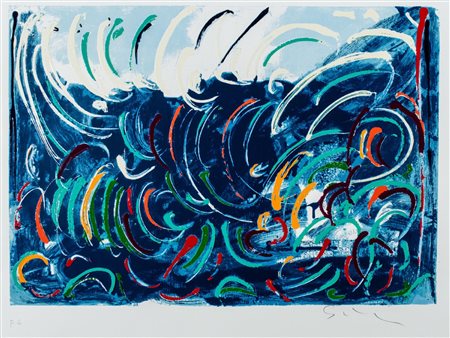 Mario Schifano (Homs 1934-Roma 1998)  - Onde