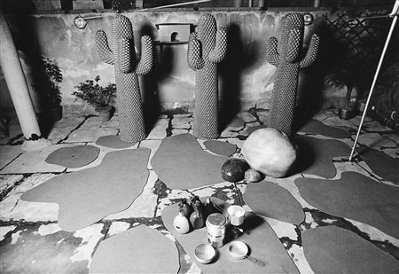 Gabriele Basilico (1944-2013)  - Cactus appendiabiti scultura Gufram, design di Guido Drocco e Franco Mello, years 1970