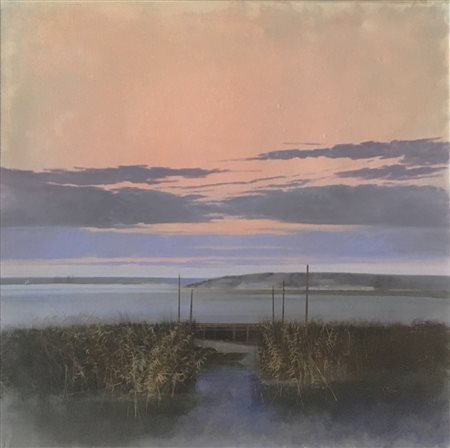 CANCOGNI AGOSTINO Lucca 1950 “Tramonto a torre del lago” 