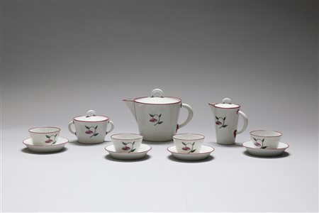 PONTI GIO (1891 - 1979) - Servizio da tè, manifattura di Doccia, anni '50.