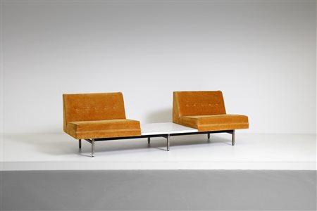 NELSON GEORGE (1908 - 1986) - (attribuito) Divano con servant, produzione Herman Miller, anni '60.
