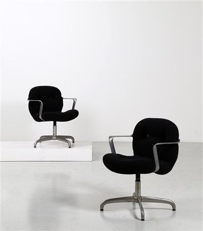  MORRISON ANDREW & BRUCE HANNAH - Coppia di poltroncine, produzione Knoll, anni '70. (2).