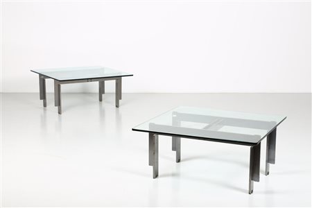 SCARPA CARLO (1906 - 1978) - Coppia di tavolini Doge anni '70. .