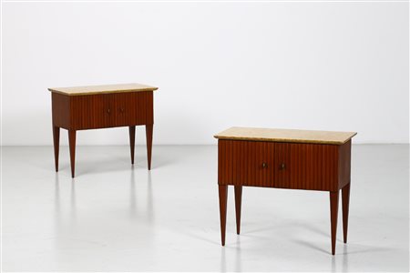 BUFFA PAOLO (1903 - 1970) - (attribuito) Coppia di comodini anni '50. (2).