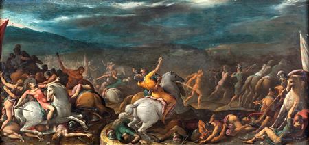 Ercole e Teseo contro le amazzoni - cm 66x140 - "La Battaglia di Ercole e...