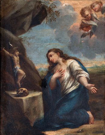 Maddalena penitente - Il dipinto raffigura Maddalena inginocchiata in un...