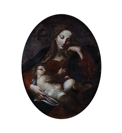 Madonna col Bambino - cm 100x75 - "Il dipinto proposto denuncia i caratteri...