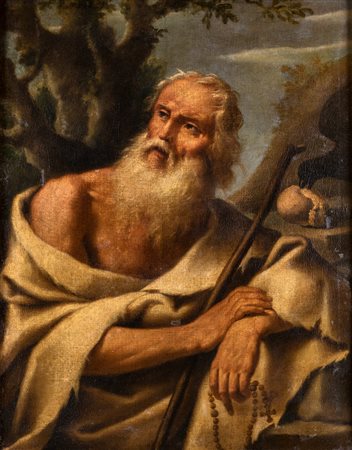 San Paolo eremita - cm 96x74 - Il dipinto, che reca un antica attribuzione a...