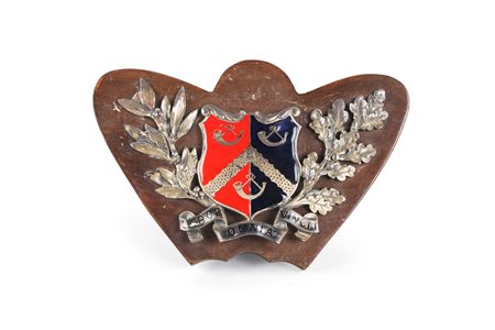 Crest in argento, Inghilterra XIX Secolo, Regina Vittoria - con scudo...