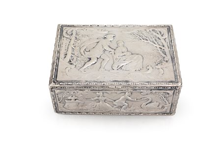 Tabacchiera in argento 925/1000, Chester 1902, argentiere Berthold Muller...