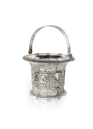 Cestino in argento, Torino, argentiere Giuseppe Giovara (attivo dal 1822 al...