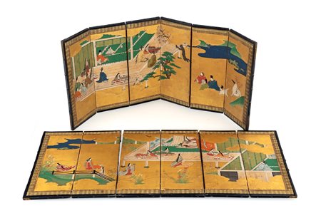 Coppia di paraventi da tavolo