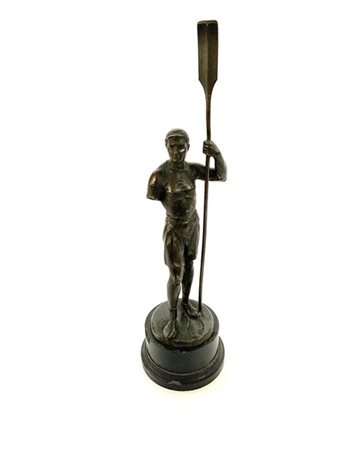 Ignoto "Rematore" scultura in bronzo (h cm 27) (difetti)