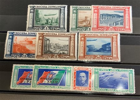 REGNO D'ITALIA 1933
Posta aerea. Serie "Zeppelin" e 2 esemplari da 50 lire dell