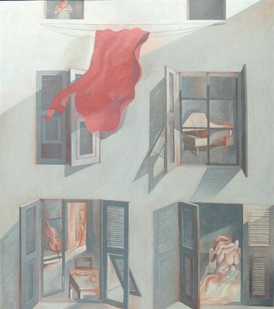 DANIEL BEC (1940-2010) Senza titolo 1978 acrilico su carta cm 70x70 firmato e...